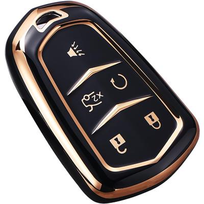 Para Capa para Chaveiro Cadillac Escalade, para Cadillac ATS CTS CT6 STS SRX XT5 Capa para Chaveiro TPU Macio Premium Proteção Total Porta-Chaves Inteligente