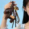 Llavero de Poni Encanto de Mochila de Cuero Ins Llavero Personalizado para Coche Colgante de Bolso Bolso Miu Correa de Bolso Decoración Regalo