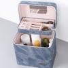 Large Capacity Cosmetic Box Pu Leather Waterproof Make-Up Case Lipstick Jewelry Organize Storage Multifunctional Box With Mirror