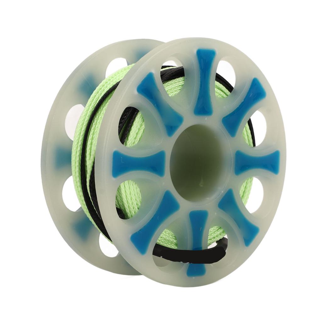 Finger Reel Diving Spool 30m Polyester Fiber Night Reflective Flat Line Lightweight Durable Diving Finger Reel with