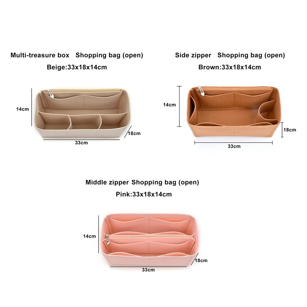 Large Ultra-light Travel Tote Bags Organizer Makeup Storage Bag Felt Insert Bag Organizer Custom Size Insert Bags for Phone Case