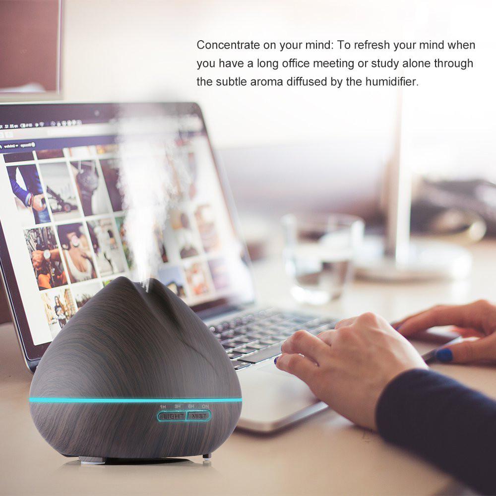 Aroma Diffuser Ultrasonic Air Humidifier With Remote Control 7 Colors Led Lights For Home Aromatherapy Essential Oil Diffuser