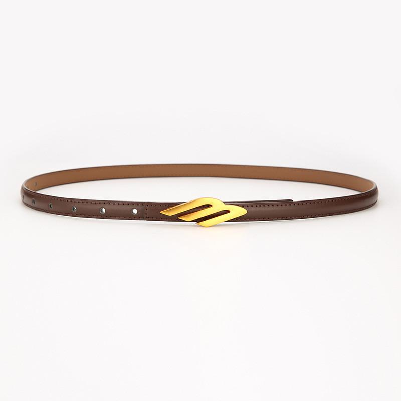 Ladies Leather Belt For Women Fashion Casual Waist Belt With Smooth Buckle For Daily Wear