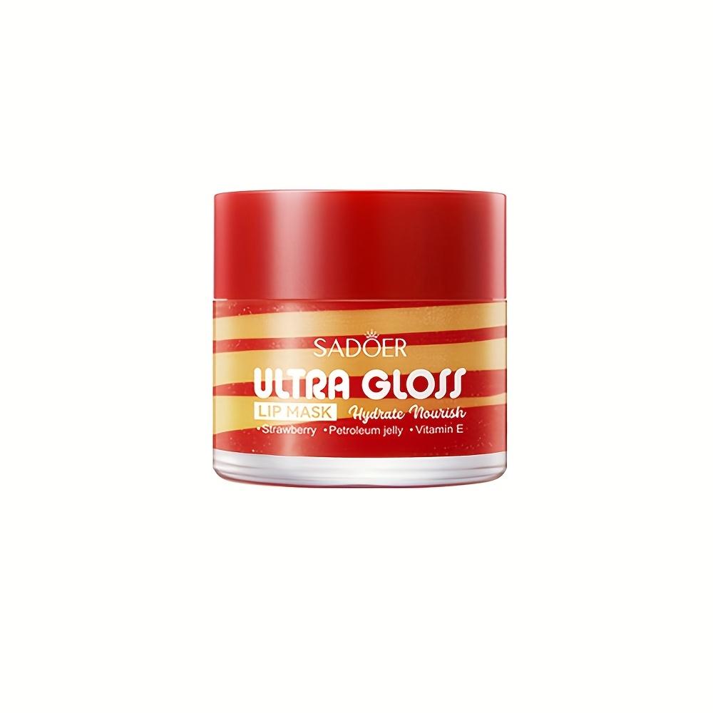 

SADOER Strawberry Ultra Gloss Lip Mask Hydrating Nourishing Moisturizing Anti Dry Crack Repair Lips Care with Petroleum Jelly Vitamin E 25g