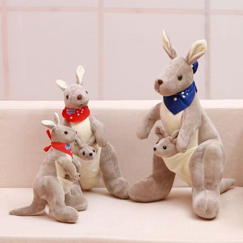 Süßes Känguru-Mutter und Baby Plüschtier Stofftier Puppe für Kinder