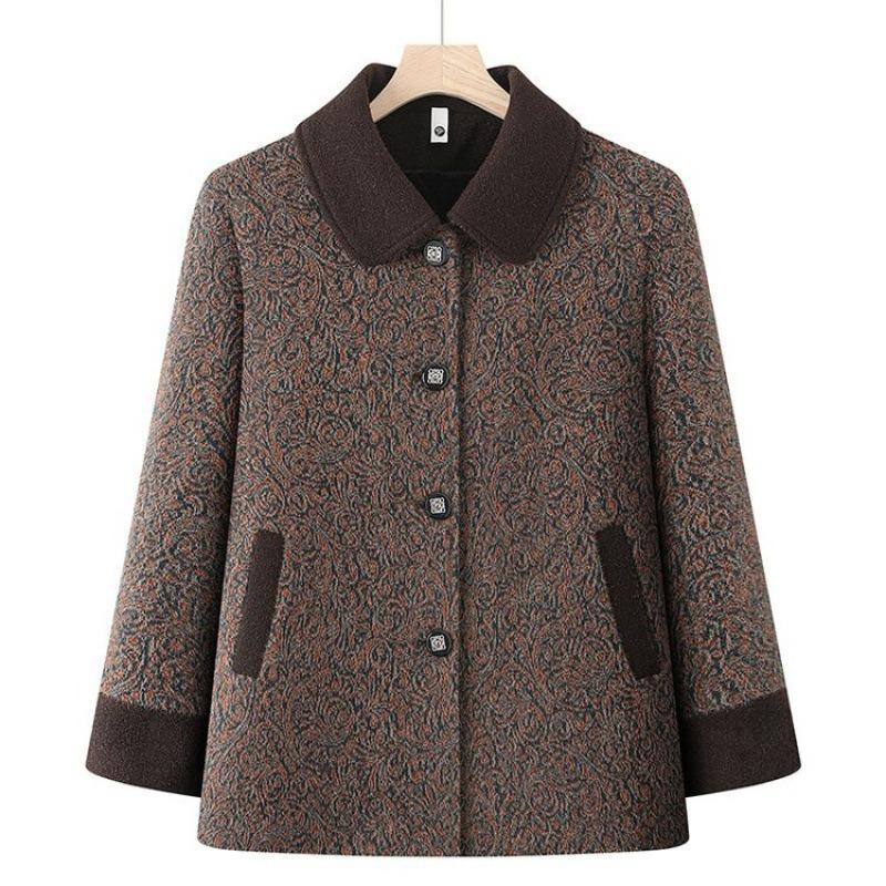 Winter woolen coat plush mink top year old 0 old lady thick clothes