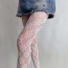 Women'S Black Sexy Lace Fishnet Floral Hollowed-Out Tights Lolita Sweet Silk Stockings Jk Shaping Personality Mesh Pantyhose
