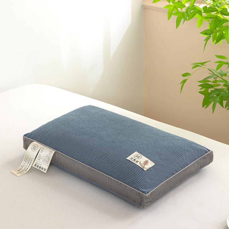 Orthopedic Buckwheat Pillow for Neck Support, Cervical Spine Relief - Adult Firm Pillow with Complete Shell and Pillowcase, Suitable for Dorm Use.