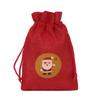 24 Sets Christmas Advent Calendar Drawstring Bag with Stickers Wooden Clips Ropes Hanging Countdown Candy Gift Pouch DIY Xmas Home Party Favors