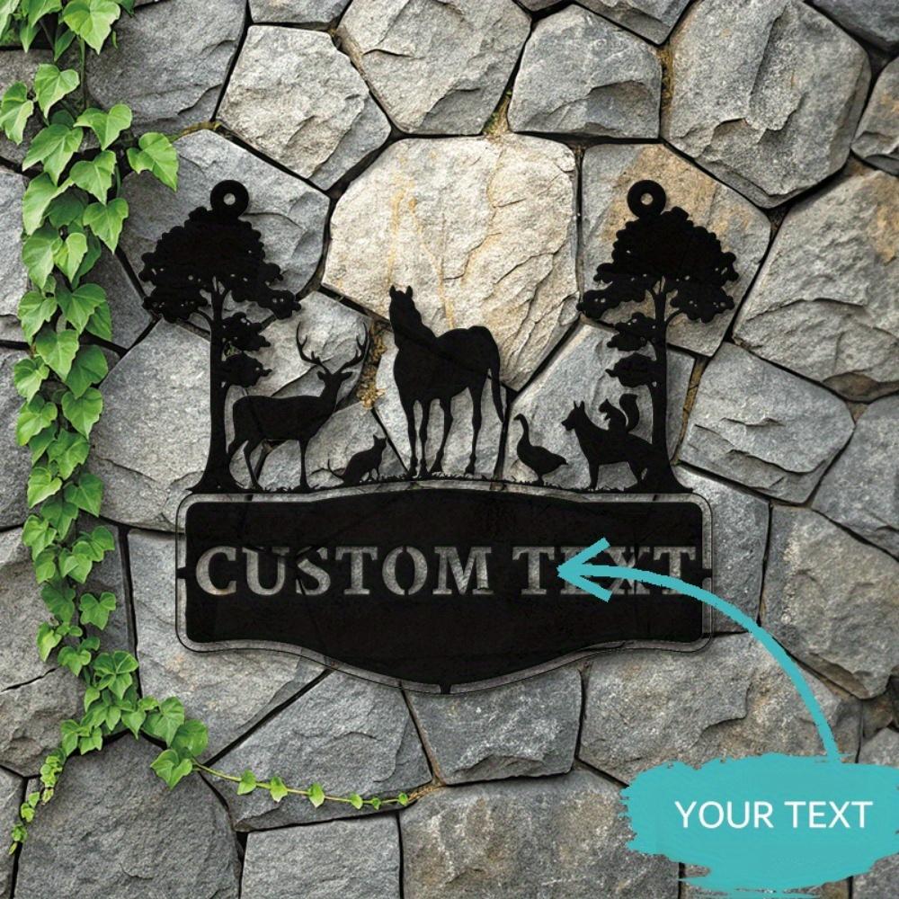 Personalized Metal Sign Horse Deer Country Home Decor
