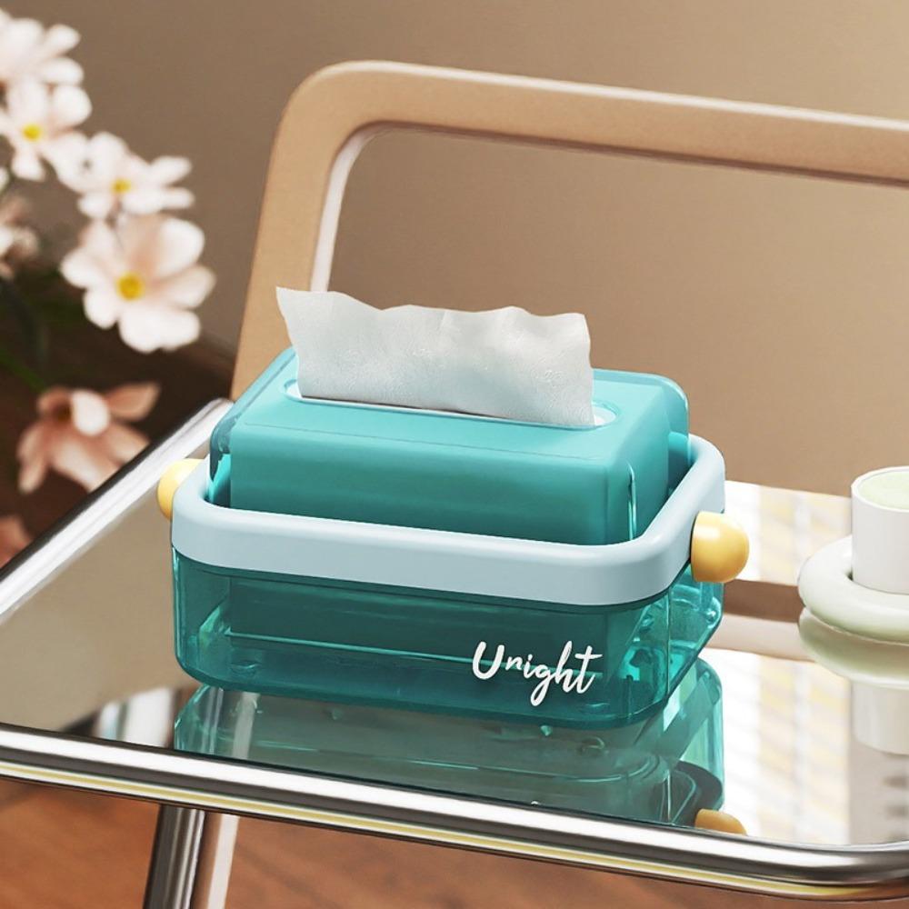 

Plastic Desktop Tissue Box Large Capacity Napkin Holder Decorative Box Tissue Holder Bathroom рожевий
