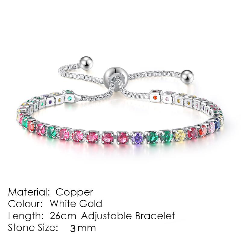 ZHOUYANG Tennis Bracelets For Women Sparking Zircon Jewerlly Rose Gold Color Handmade Friends Gift Cute Jewelry Wholesale H017