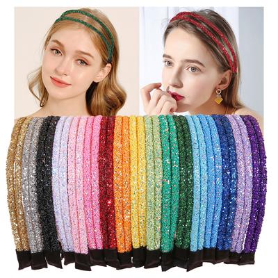 4 STÜCKE Niedliche Mädchen Stirnbänder Glitzernde Haarbänder Mädchen Kristall Glitzer Doppelte Stirnbänder Kinder Kinder Party Dekoration Kopfschmuck