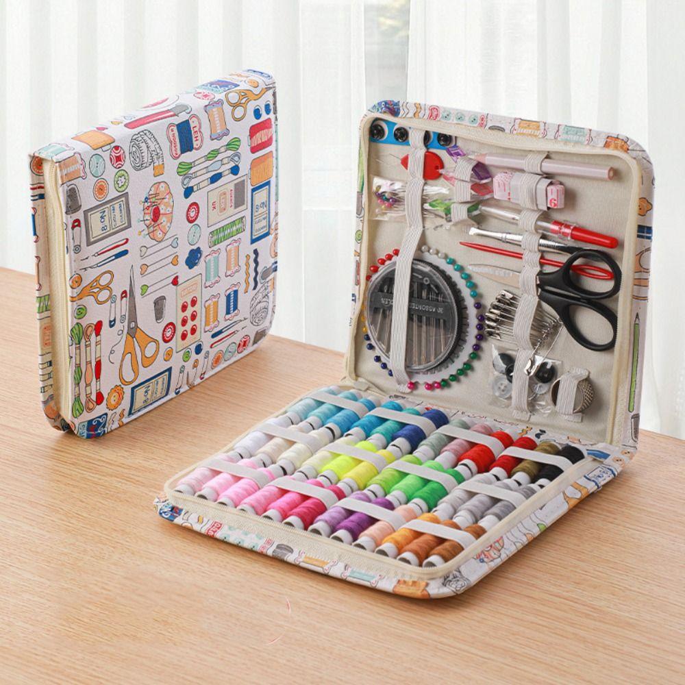 168/170pcs/set Scissors Sewing Kit Portable Needles Thread  Box Sewing Box Set  Household