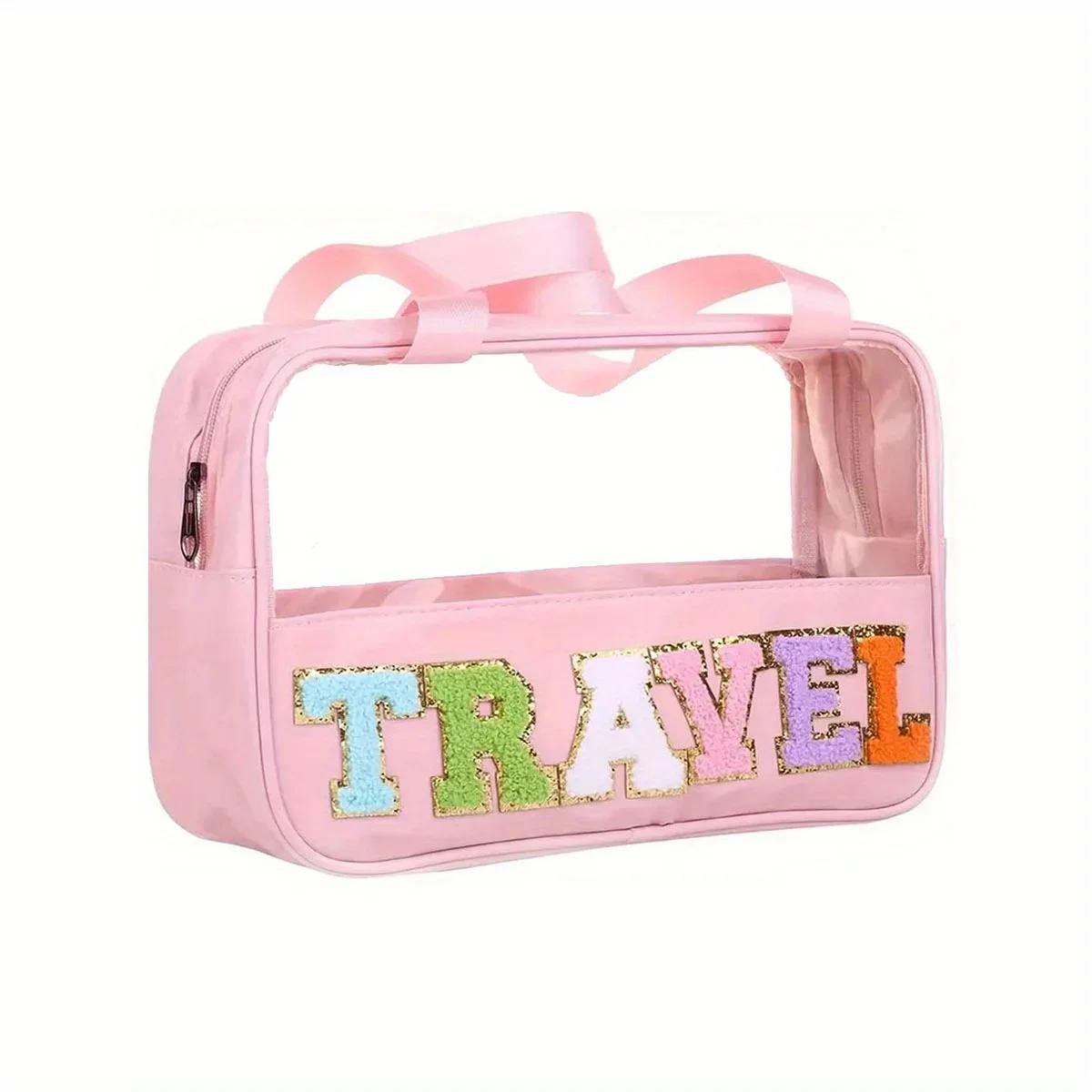 PVC Women Travel Storage Bag Waterproof Cosmetic Bag Makeup Bag Travel Organizer Bags Washbag Transparent Cosmetic Cases