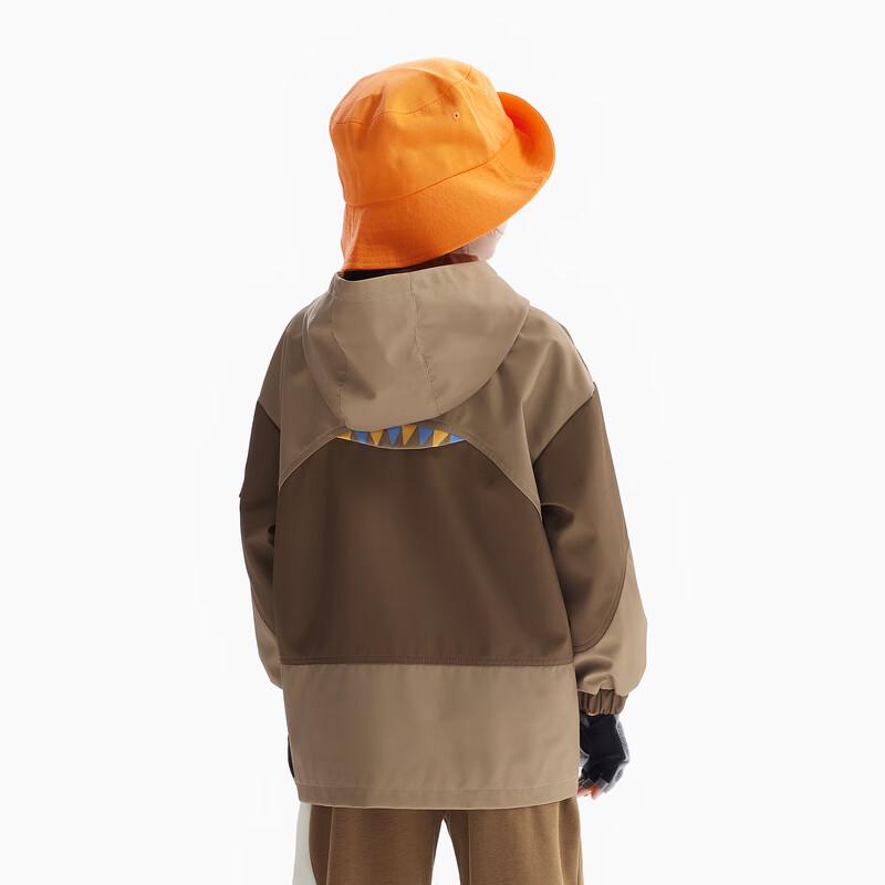 MQD Boys' Colorblock Hooded Trench Coat