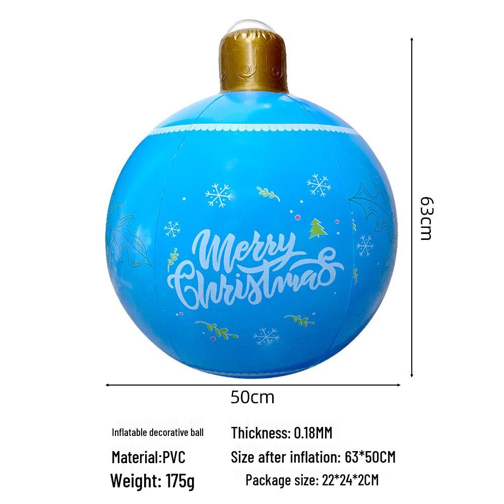 Outdoor Christmas PVC Inflatable Ball & Candy Cane Pendant Decoration