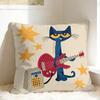 P-Pete The Cat Pillow Case  Comfy Pillow Cover For Living Room Bed Chair Fashion Cushion Cover