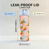 1PC Orange Citrus Fruit 750ml Color Plastic Sports Water Bottle Leakproof Flip Straw Lid Suitable for Sports Office Home Use