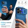 KEYSION Shockproof Magnetic Case for iPhone 16 Pro 16 Pro Max Slide Camera Protect Kickstand Wireless Charging Phone Back Cover