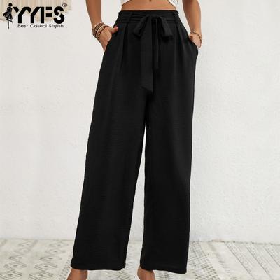 Moda damă ocazional cu imprimeu în culori uni Pantaloni cu talie înaltă Pantaloni și capris