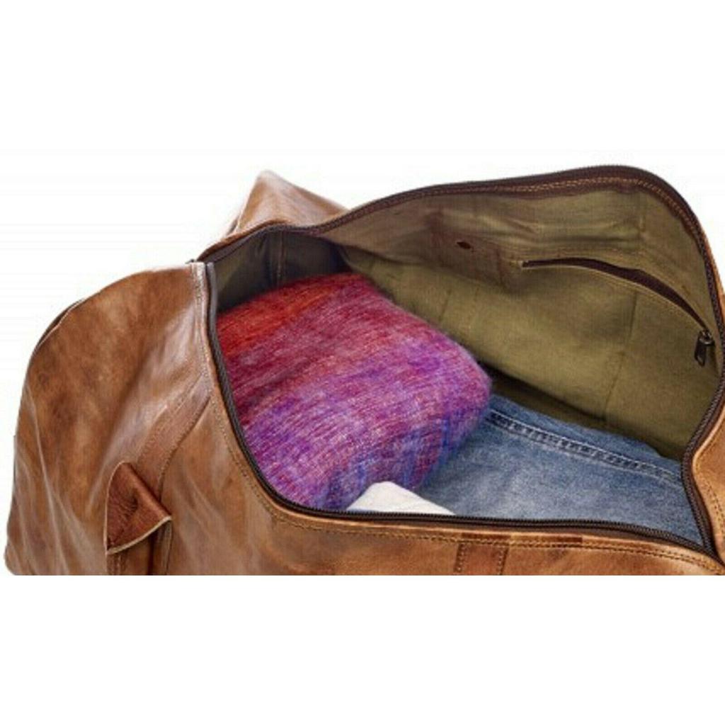 Herren-Ledertasche im Vintage-Stil, groß, für Reisen, Fitnessstudio, Wochenende, Übernachtung