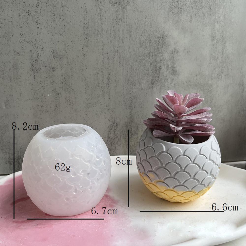 DIY Flower Shape Planter Silicone Mold Concrete Cement Mould for Candle Holder Storage Box Flowerpot Epoxy Resin Mold Home Decor