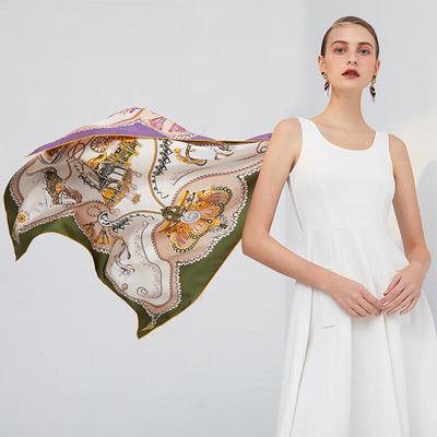 Aurora Double-Sided Mulberry Silk Square Scarf