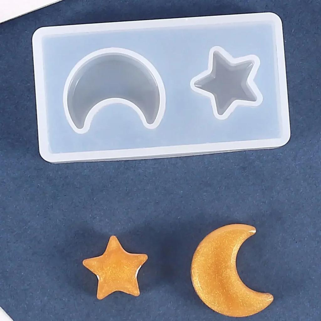 1pc-Star Moon   Jewelry Silicone Mold Resin Epoxy DIY Mobile Phone Decoration Jewelry Tools Crystal Mold