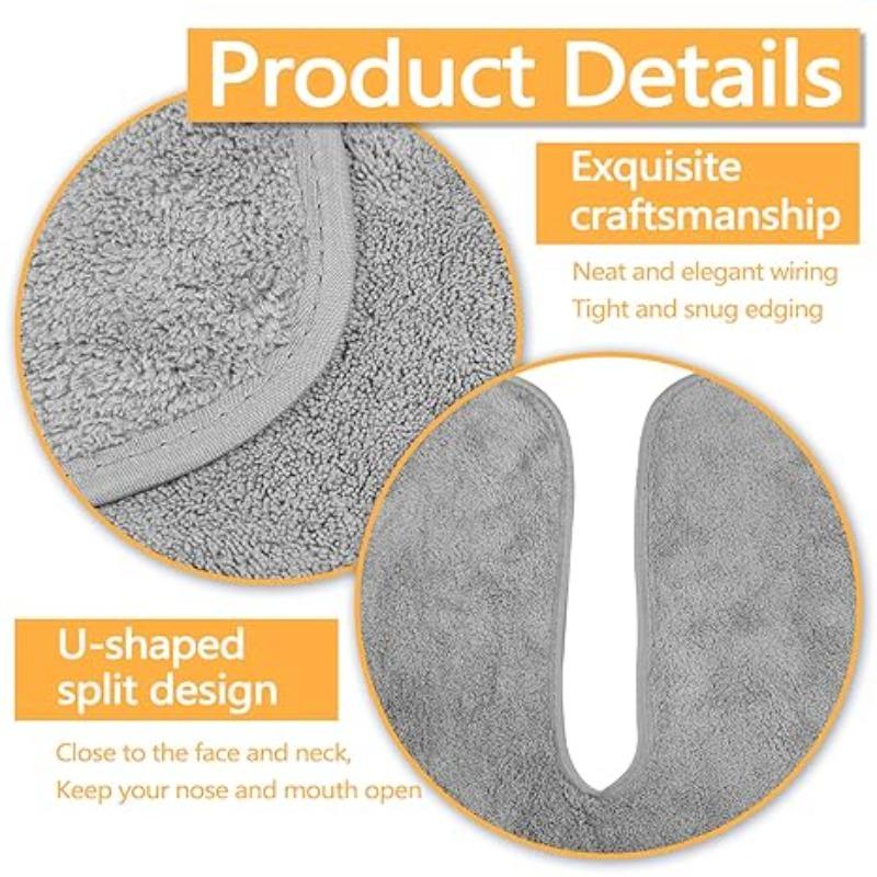 U-Shaped Facial Towels for Estheticians Massage Coral Fleece Split Professional Spa Towels for Facial Skincare Facial Care Tool