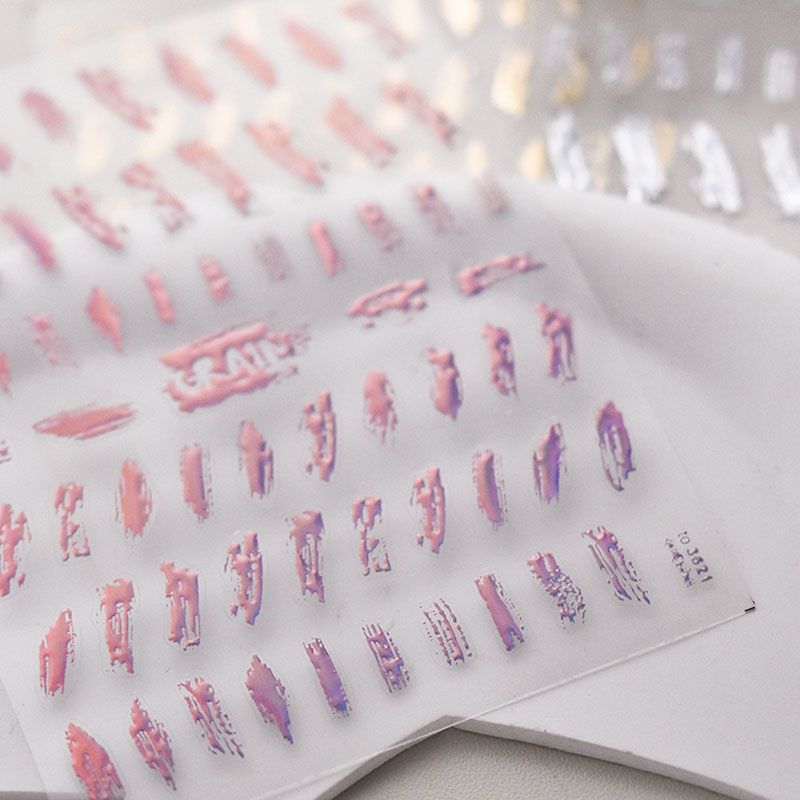 

Tomoni Клейкая поталь серебряная лазерная наклейка для ногтей Laser powder metal ink 3621