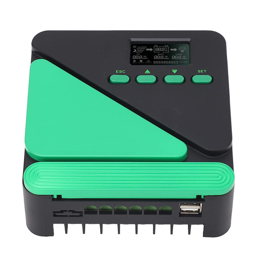 MPPT Solar Controller 12V 24V Intelligent Regulator LCD Display for Gel SEL Flooded Lithium Battery Charging