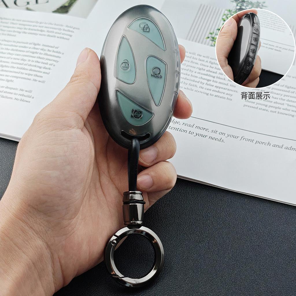 Nano Tpu Transparent Black For Hyundai Kona Ev Grandeur Gn7 Ioniq 6 Santa Fe Sonata Staria Tucson Elantra   Car Key Case