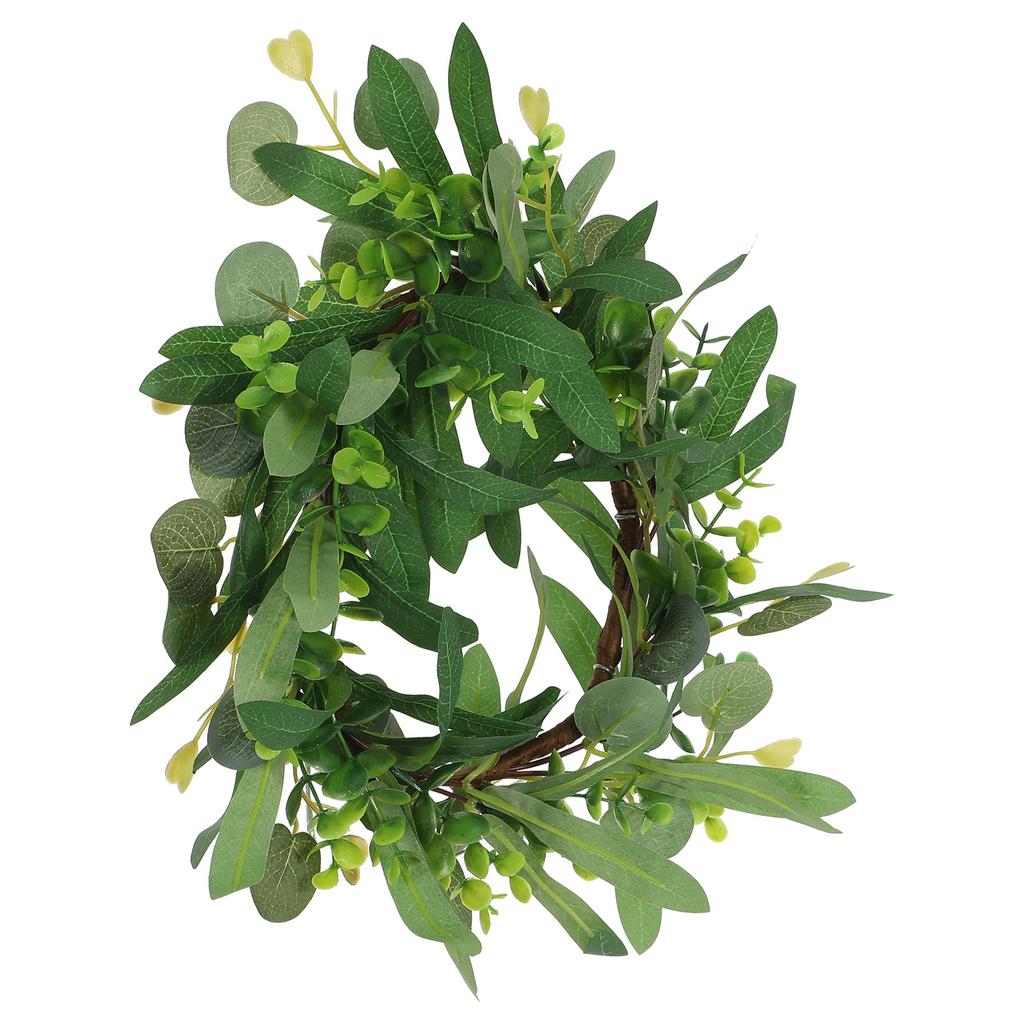 Spring Decorations Candle Holder Wreaths Artificial Flower for Centerpiece Eucalyptus Farmhouse Garland Green Wedding