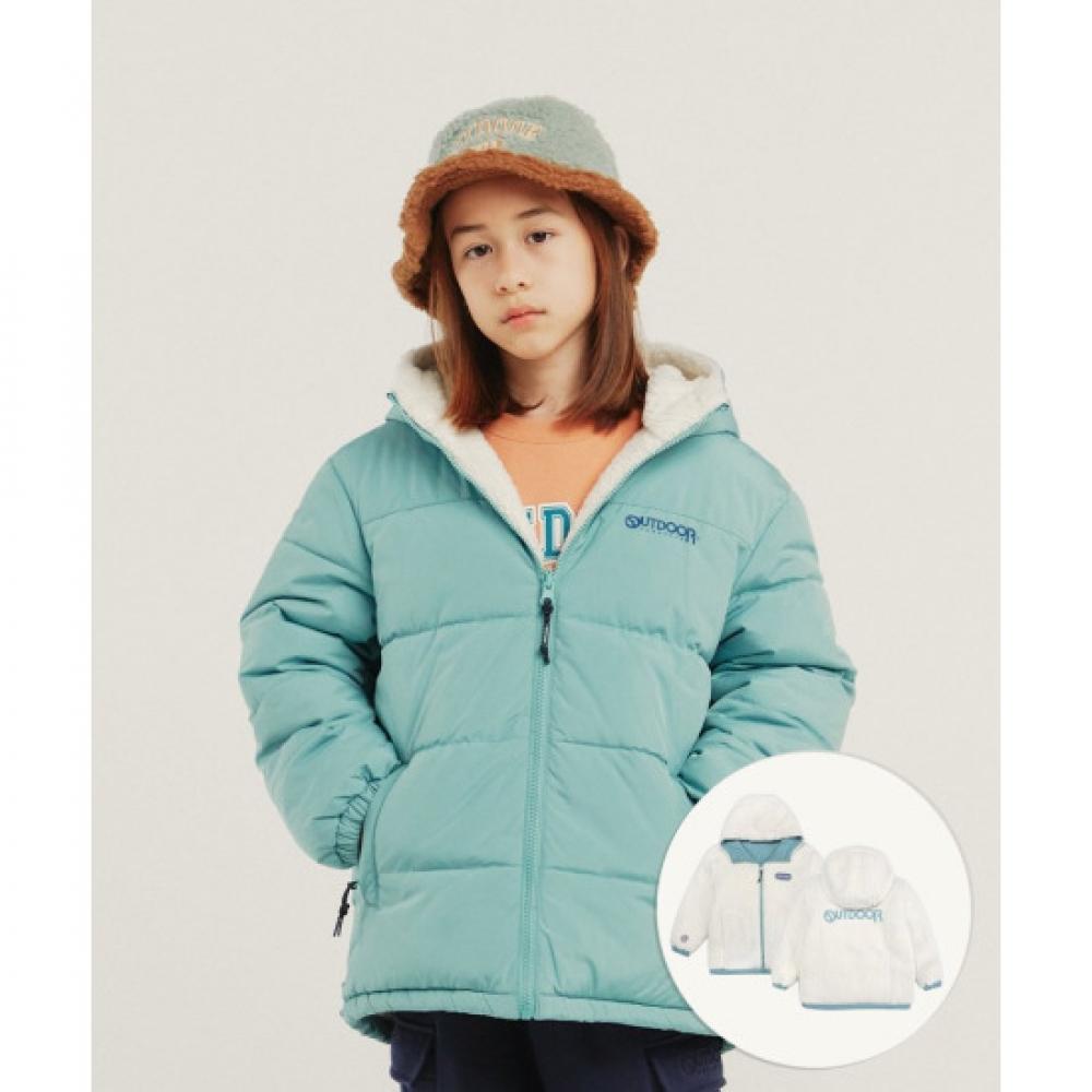 Outdoor Products Kids Fluffy Reversible Eco Padding Jumper Mint Od214odj01 Min