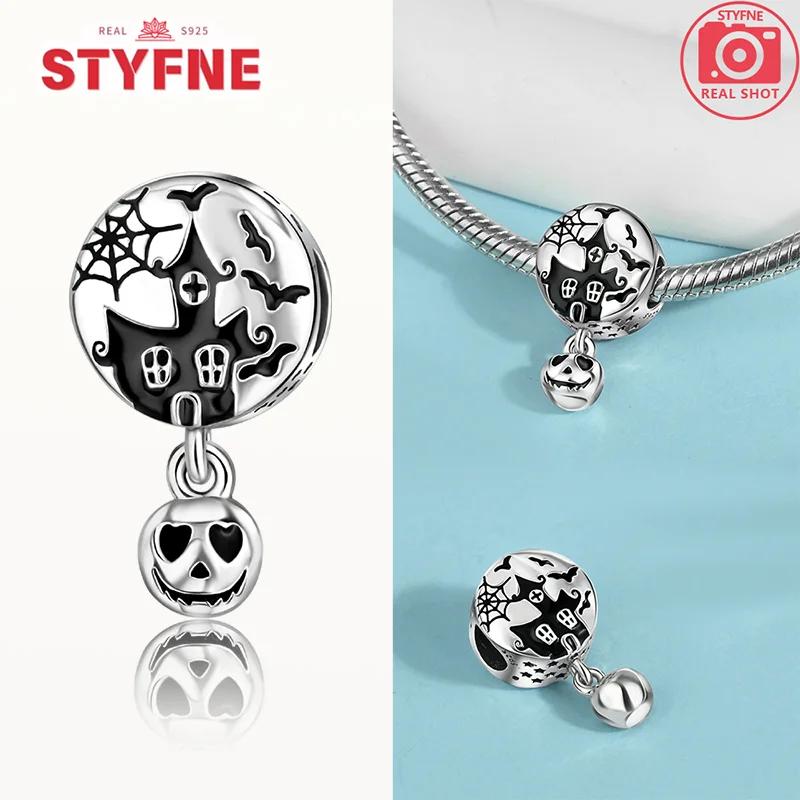 Coppercharms Ghost&Pumpkin New Halloween Party Luminous Beads Fit Original Bracelet Diy Jewelry Gifts For Women