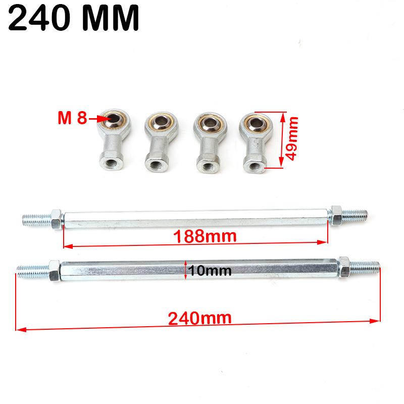 1 Paar 240/250/260/270/280/300/315mm 8mm Spurstangen-Kit Kugelgelenk Für 49cc Elektrisches Mini Kinder ATV Go-Kart Buggy Quad Bike