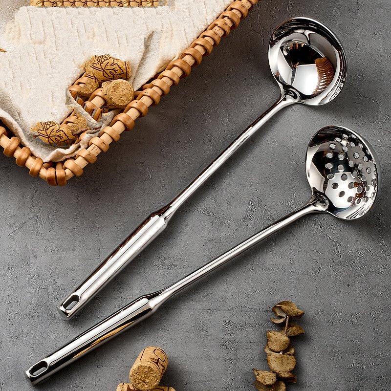 ZISIZ Edelstahl Hot Pot Schöpfkelle & Schaumlöffel Set