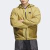 Adidas Lightweight Woven Jacket With Hood And Zip Men Outerwear Yellow Tan JI8659