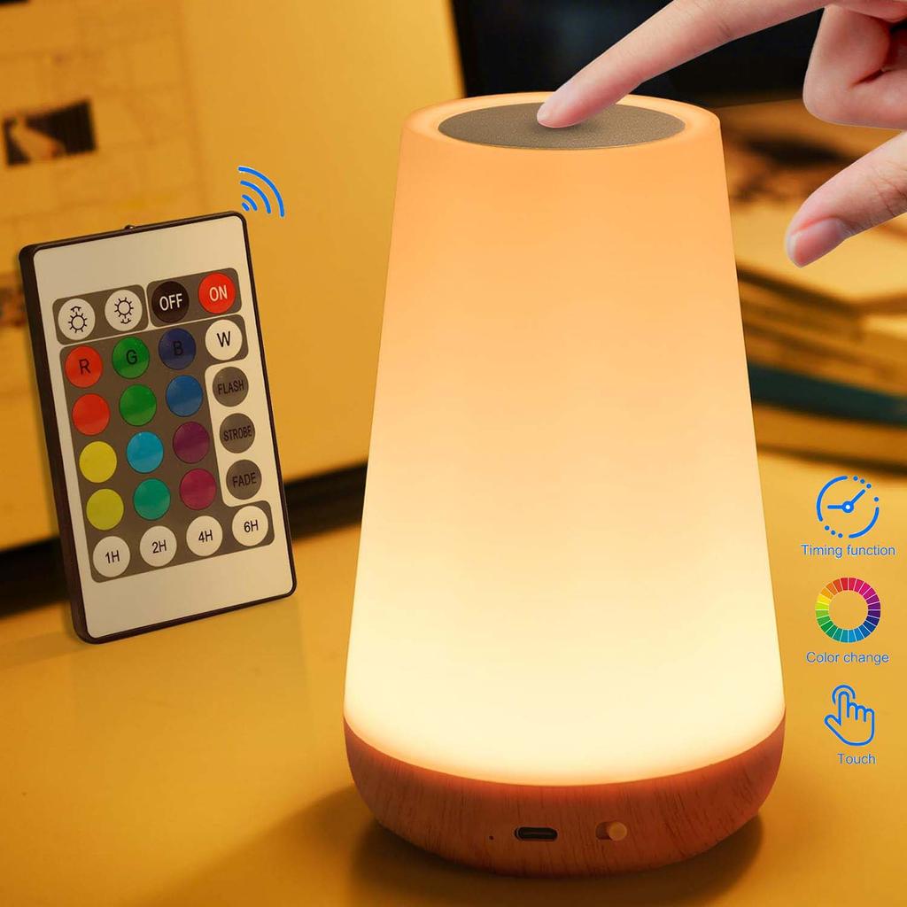 LED Wiederaufladbare 13 Farben Drahtlose Nachttisch Lampe kinder Schlafzimmer USB Nacht Touch Atmosphäre Dekoration Nachtlicht