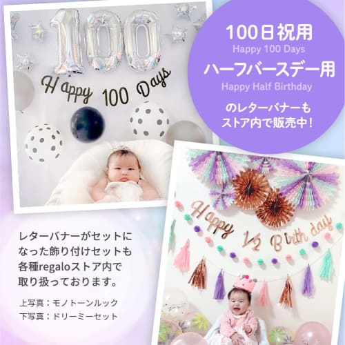 Regalo Birthday Letter Banner Birthday Garland Happy Birthday HAPPY BIRTHDAY Anniversary (Aurora Silver Airy)