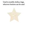 200pcs Wooden Star Buttons 2 Holes Sewing Scrap-booking Buttons Embellishment DIY Craft Decoration
