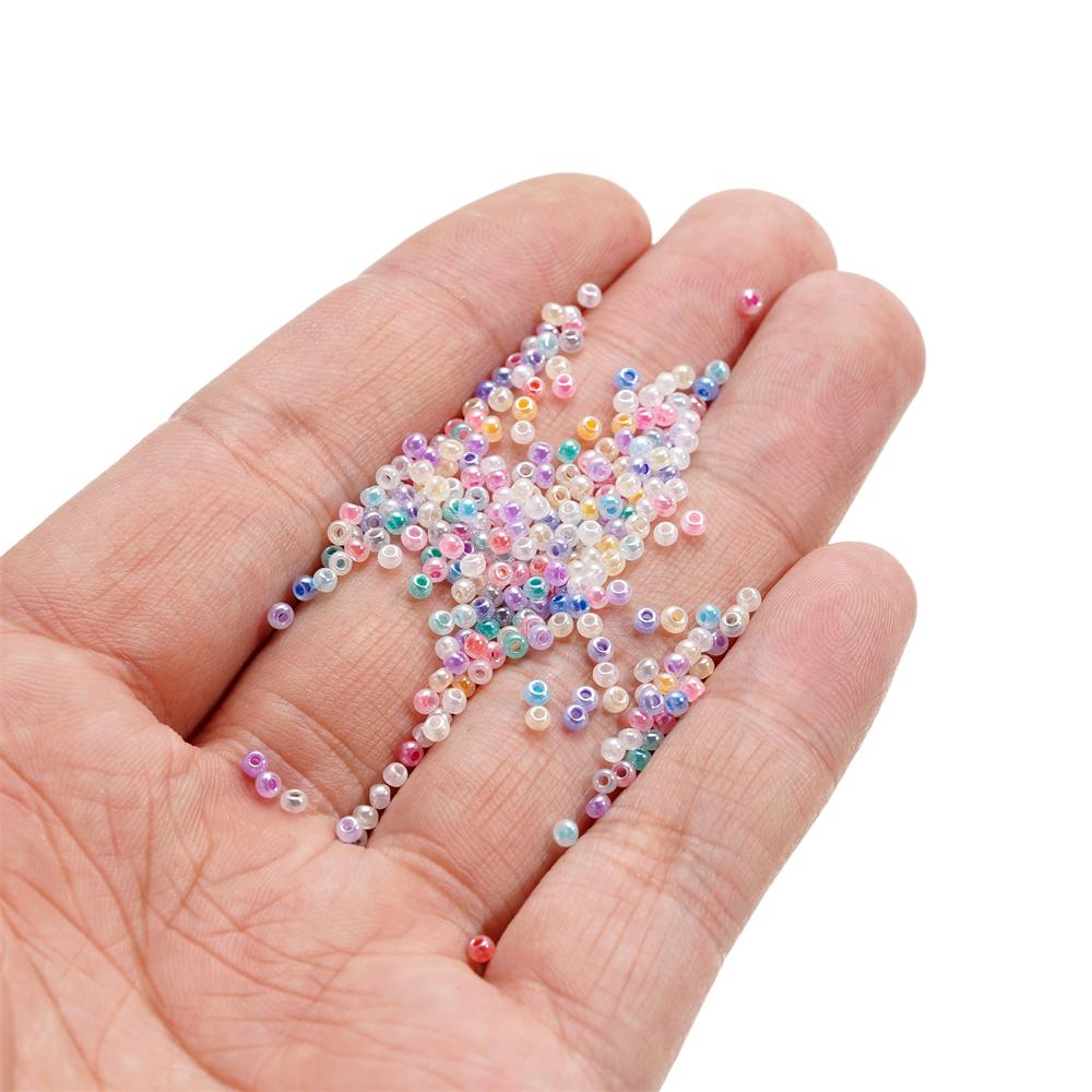 10g/Lot 2mm Mixed Color Glass Seed Beads Round Spacer Bead For DIY Earrings Bracelet Necklace Jewelry Making Accessories