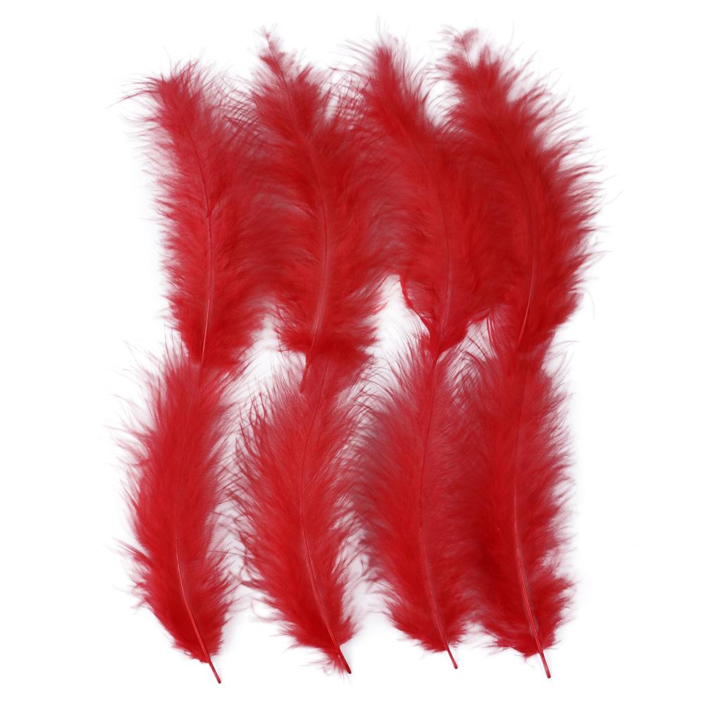 

100 шт. в упаковке своими руками перья цветные индейки кончиком вниз красный