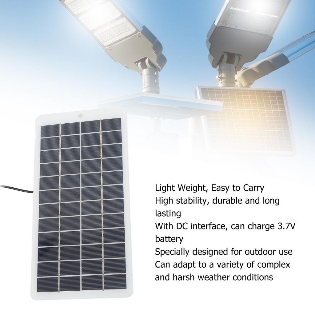 Solar Panel Portable High Efficiency Weather Resistant Solar Charger Cell with DC Interface for Traffic Light 5W 12V