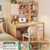Modern Computer Desk with Bookshelf & Storage for Home, Office, Bedroom & Study Room