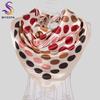 [BYSIFA] Black Red Dot Women Scarves Hijabs New Pollka Dot Design Satin Silk Large Square Scarf Shawl Fall Winter Neck Scarves