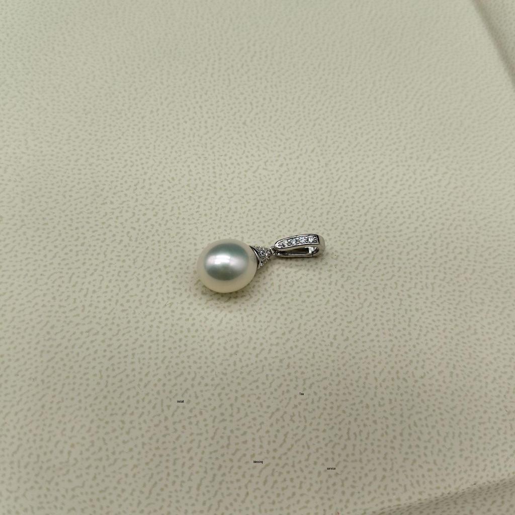 9-10mm Freshwater Pearl Drop Pendant with S925 Silver Clasp Necklace