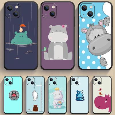 Nilpferd Cartoon Handyhülle für iPhone Samsung Galaxy Redmi Xiaomi Oppo OnePlus Note SA 7 8 9 10 11 12 13 14 20 21 22 23 53 54 Pro Max Plus Ultra