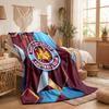 West Ham United Football Print Flannel Blanket Soft Warm Sofa Bed Throw Blanket For Home Office Bedroom